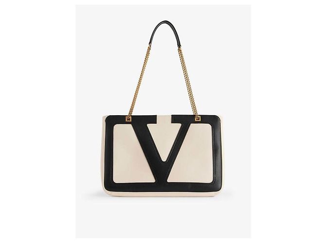 Valentino Borsa shopper piccola in pelle Napa Superstar Marrone - vista 4