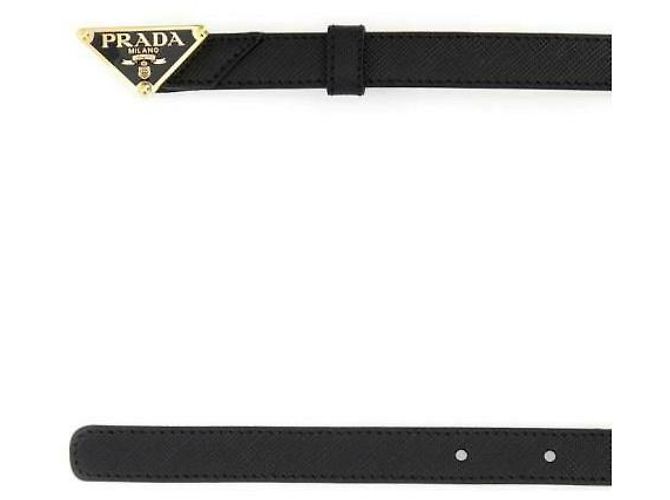 Prada Cinturón de cuero Saffiano Negro - vista 5