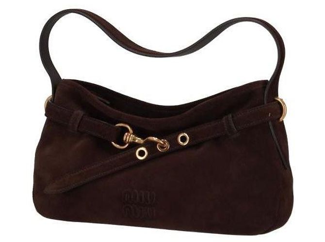 Miu Miu Borsa in scamosciato Marrone - vista 6