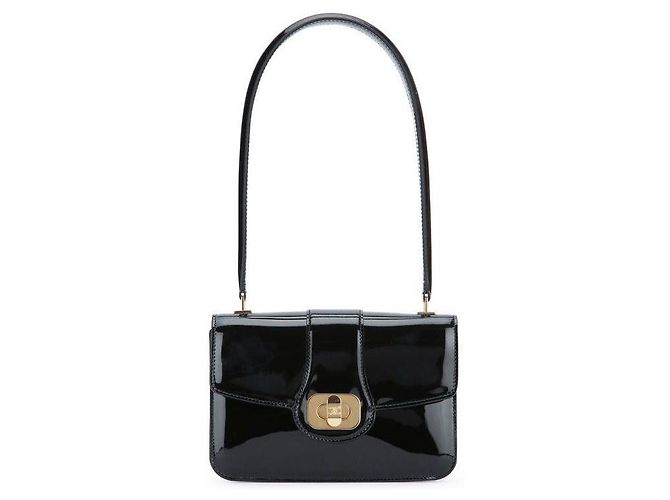 Céline Borsa JOSEPHINE in vitello verniciato Nero - vista 4