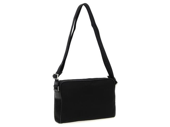 Prada Borsa a spalla media in nylon e pelle Saffiano VOOO - vista 5