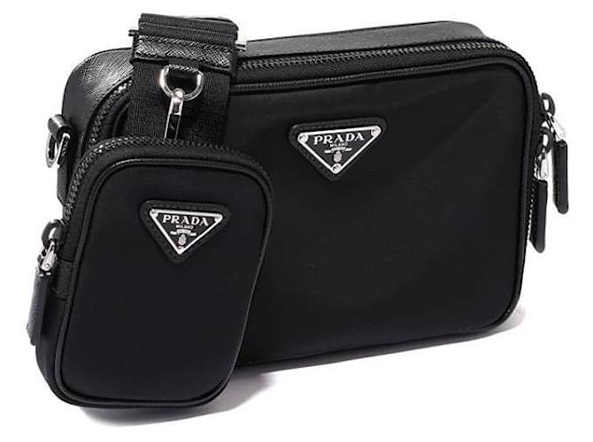 Prada Bolsa transversal com logo triangular Preto - vista 4