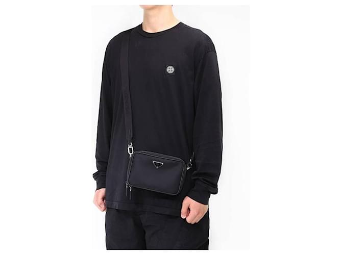 Prada Bolsa transversal com logo triangular Preto - vista 9