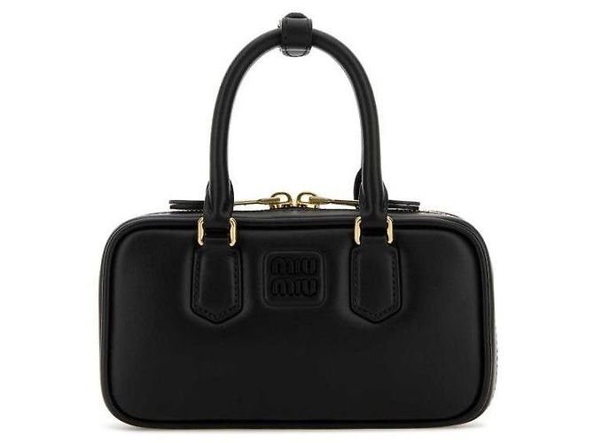 Miu Miu Mini bolsa de couro Preto - vista 4