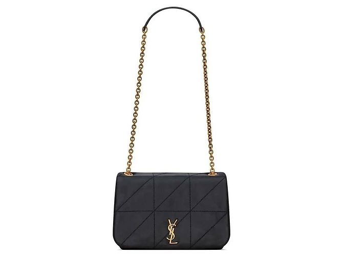 Saint Laurent Mini Borsa JAMIE in Pelle di Agnello Nero - vista 4