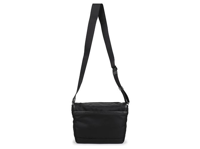 Prada Borsa a Spalla in Pelle Saffiano Re Nylon Nero - vista 6