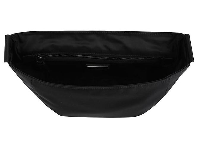 Prada Borsa a Spalla in Pelle Saffiano Re Nylon Nero - vista 8