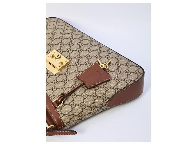 Padlock Gucci Borsa a Spalla GG Media con Lucchetto - vista 7