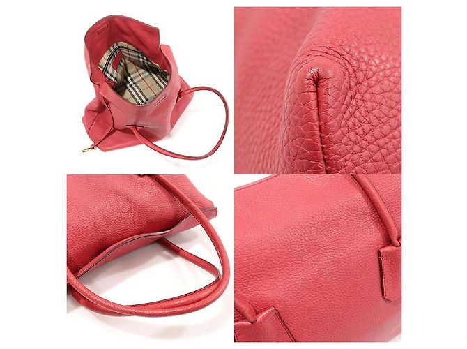 Burberry Borsa a spalla media Baynard in pelle azalea rosa con hardware dorato - vista 6
