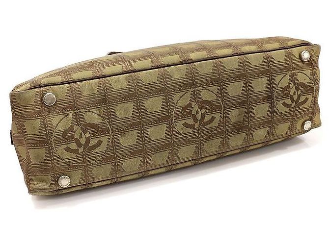 Chanel Borsa da viaggio Boston in tessuto marrone - vista 4