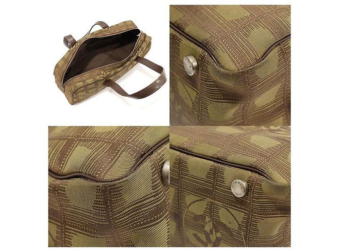 Chanel Borsa da viaggio Boston in tessuto marrone - vista 5