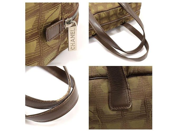 Chanel Borsa da viaggio Boston in tessuto marrone - vista 6