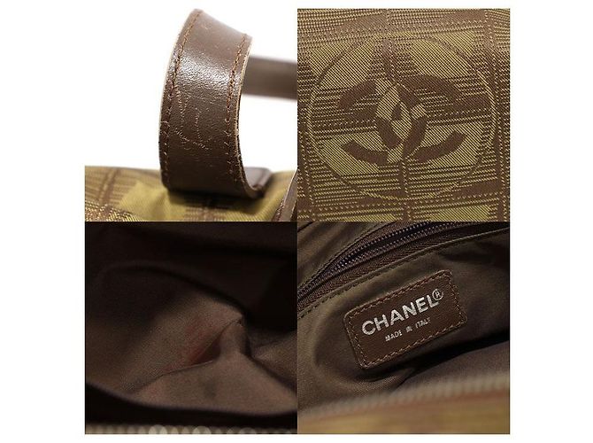 Chanel Borsa da viaggio Boston in tessuto marrone - vista 7