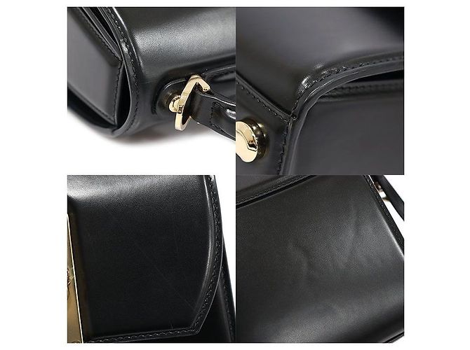 Salvatore Ferragamo Borsa boxy piccola in pelle di vitello nera Gancini Nero - vista 6