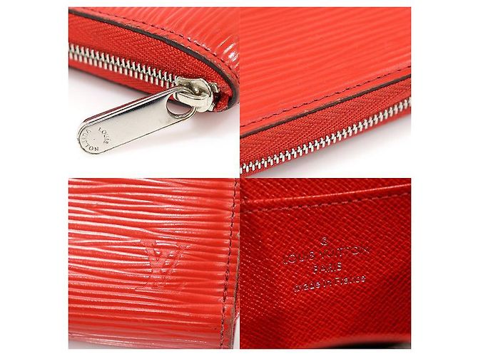 Louis Vuitton Billetera de Monedas Zippy en Cuero Epi Rojo Cobalto Roja - vista 6