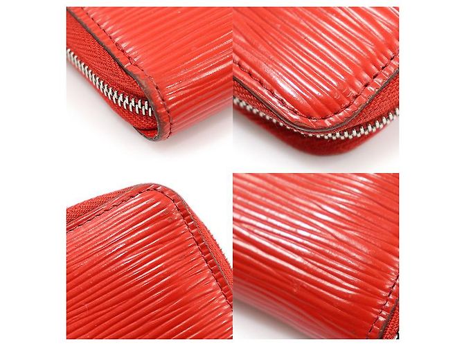 Louis Vuitton Billetera de Monedas Zippy en Cuero Epi Rojo Cobalto Roja - vista 7
