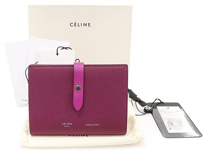 Céline Grape Grain Calfskin Multifunction Medium Strap Wallet Multiple colors - view 2