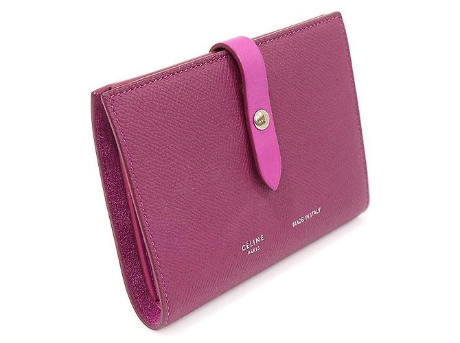 Céline Grape Grain Calfskin Multifunction Medium Strap Wallet Multiple colors - view 3