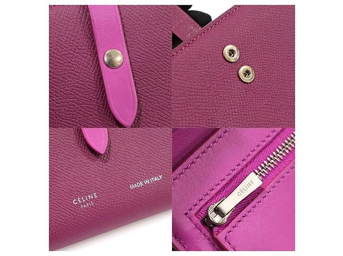 Céline Grape Grain Calfskin Multifunction Medium Strap Wallet Multiple colors - view 7