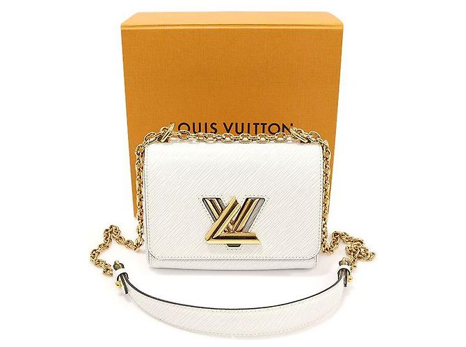 Louis Vuitton Bolsa de Ombro Twist PM em Couro Epi Branco com Corrente em Tom Dourado - vista 2