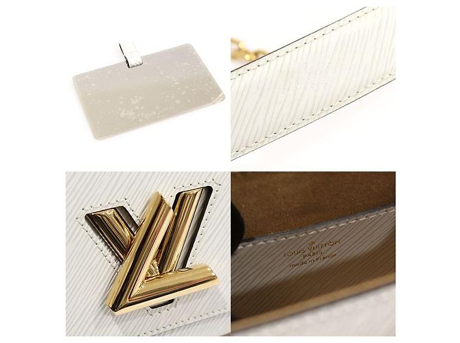 Louis Vuitton Bolsa de Ombro Twist PM em Couro Epi Branco com Corrente em Tom Dourado - vista 7