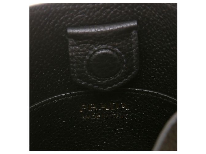 Prada Mini borsa a spalla in morbido cuoio vitello Nero - vista 9