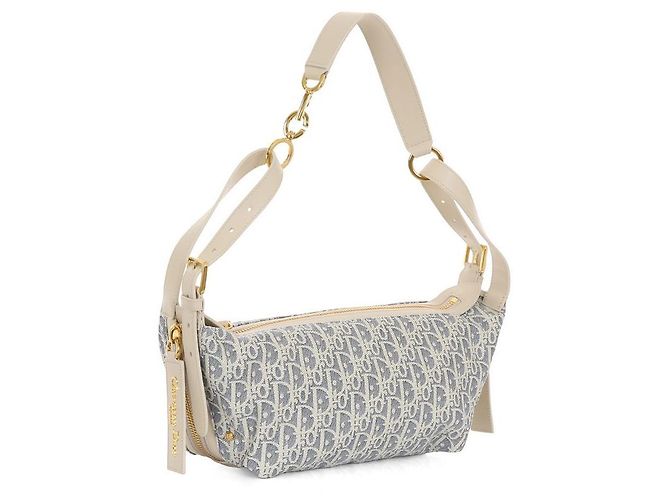 Dior Borsa a spalla obliqua D-Journey piccola Blu - vista 3