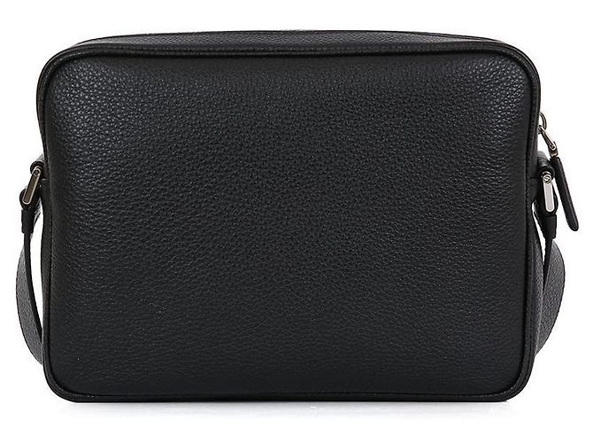 Prada Borsa a spalla quadrata in pelle nera stampata: Nero - vista 4
