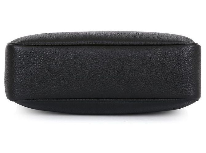 Prada Borsa a spalla quadrata in pelle nera stampata: Nero - vista 6