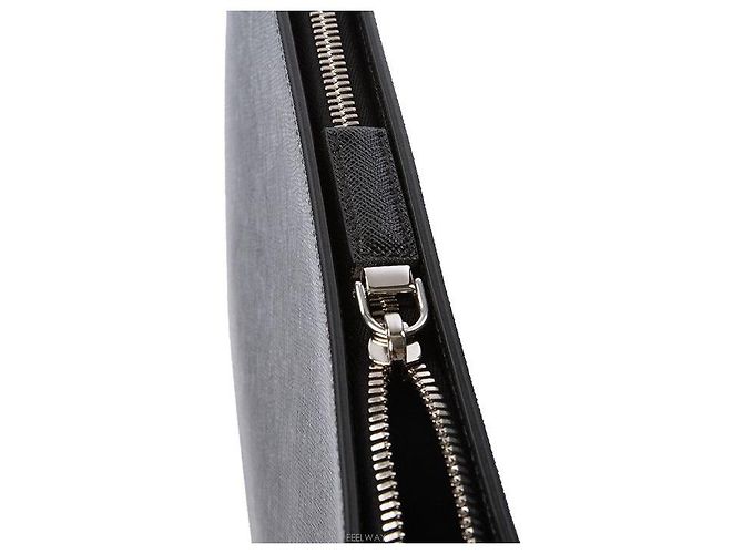 Prada Clutch Saffiano Nero - vista 3