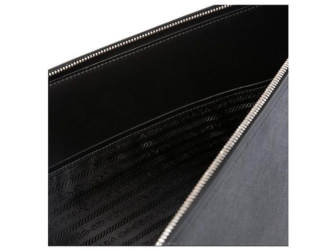 Prada Clutch Saffiano Nero - vista 5