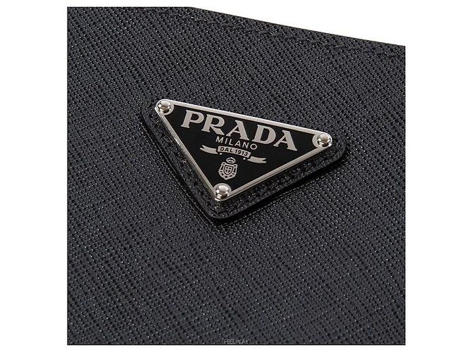 Prada Clutch Saffiano Nero - vista 6