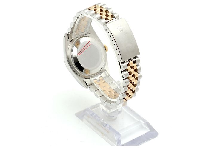 Rolex Relógio Combi Datejust Masculino com mostrador verde e diamantes Tenpoint após ajuste - vista 5