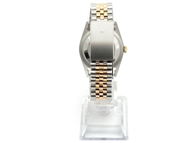 Rolex Relógio Combi Datejust Masculino com mostrador verde e diamantes Tenpoint após ajuste - vista 6