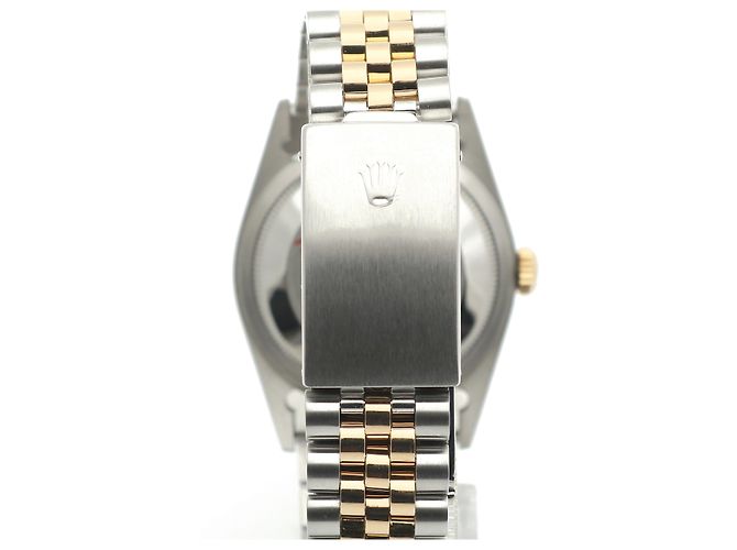 Rolex Relógio Combi Datejust Masculino com mostrador verde e diamantes Tenpoint após ajuste - vista 7