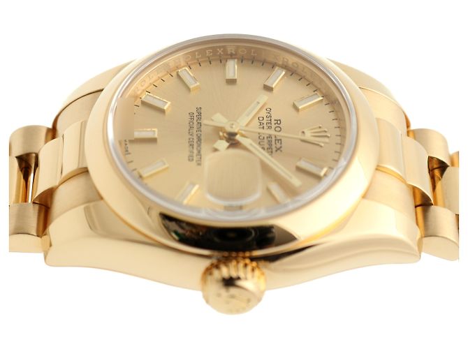 Rolex Echtes Gold Datejust Champagner Gold Damenarmbanduhr Golden - Ansicht 13