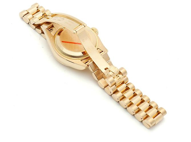Rolex Echtes Gold Datejust Champagner Gold Damenarmbanduhr Golden - Ansicht 16
