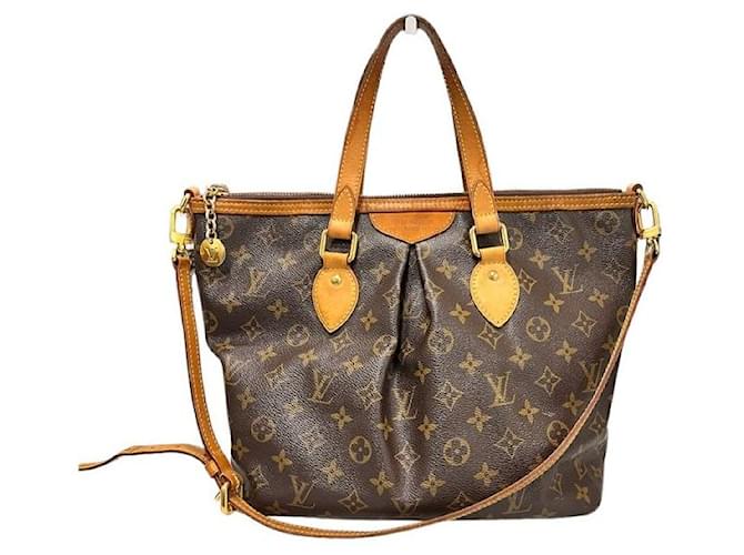 Louis Vuitton Borsa a Spalla Monogram Palermo PM Marrone - vista 2