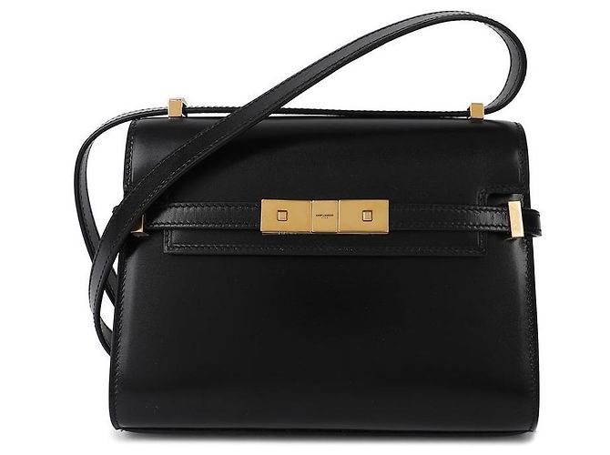 Saint Laurent Borsa a tracolla Manhattan Mini Nero - vista 3