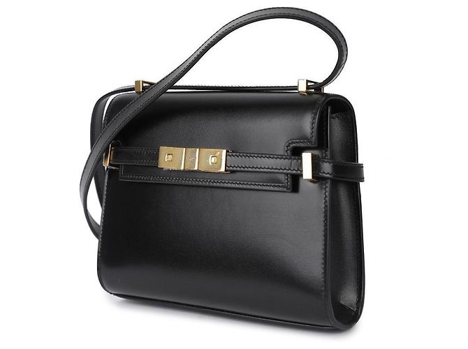 Saint Laurent Borsa a tracolla Manhattan Mini Nero - vista 4