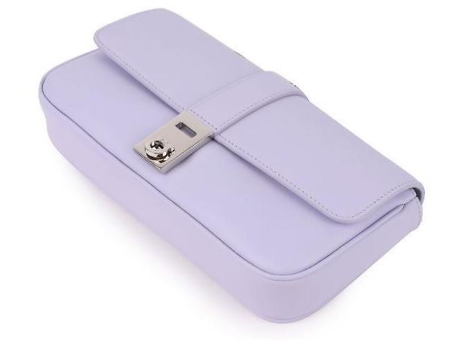 Salvatore Ferragamo Mini borsa a tracolla con catena Porpora - vista 6
