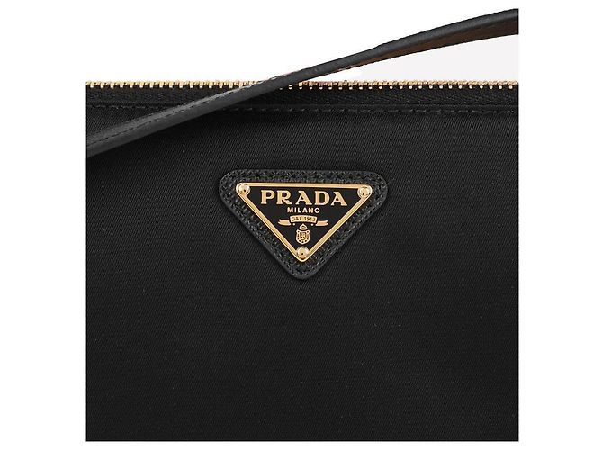 Prada Bolsa Pouch de Nylon para Mulheres Preto - vista 9