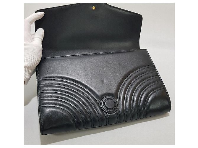 Gucci Borsa Clutch GG Marmont Matelassé Nero - vista 7