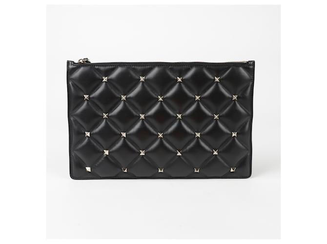 Valentino Clutch Candy con borchie Nero - vista 3