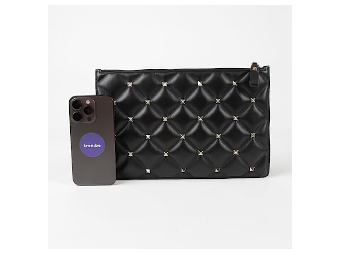 Valentino Clutch Candy con borchie Nero - vista 8