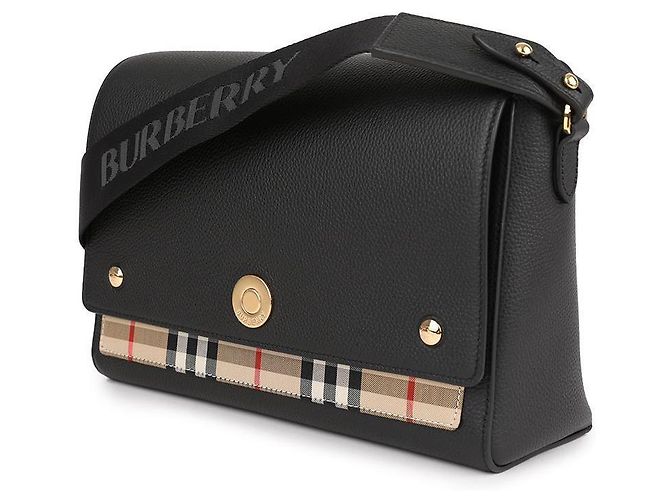 Burberry Borsa a tracolla con motivo check Nero - vista 4