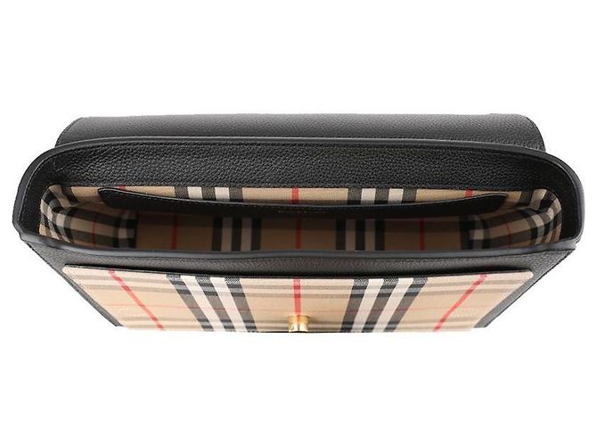 Burberry Borsa a tracolla con motivo check Nero - vista 7