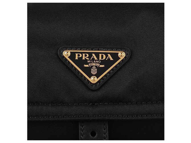 Prada Borsa a Spalla Explorer Grande in Re-Nylon Nero - vista 8