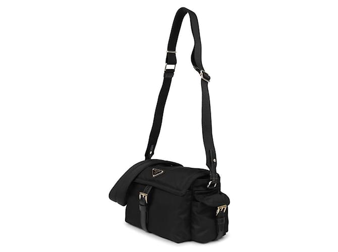Prada Esplora Borsa a Spalla Medium Re-Nylon Nero - vista 4