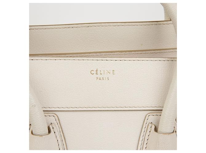Luggage Céline Mini Tote Reisetasche Weiß - Ansicht 4